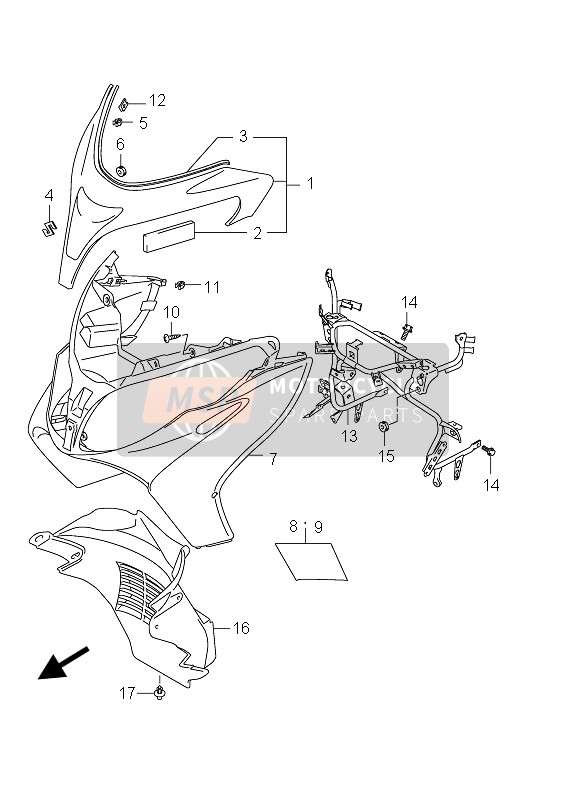 4813705H01, Shield, Leg Lower, Suzuki, 2